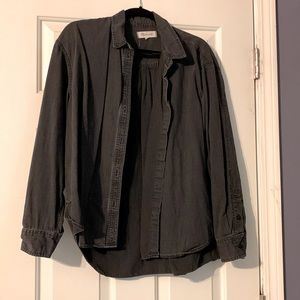 Madewell Denim Ex-Boyfriend Shirt in Washed Black